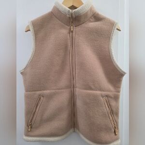 Vintage North End Tan Sleeveless Fleece Vest